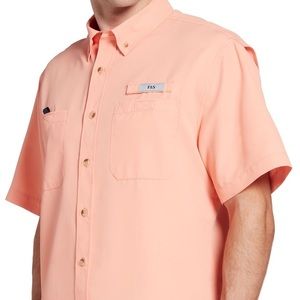 NWT Mens Field & Stream Coral Latitude II Short Sleeve Button Up Shirt SZ…